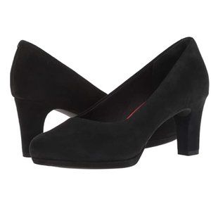 Rockport Total Motion Leah Pump Suede BLK 8/8.5 WIDE